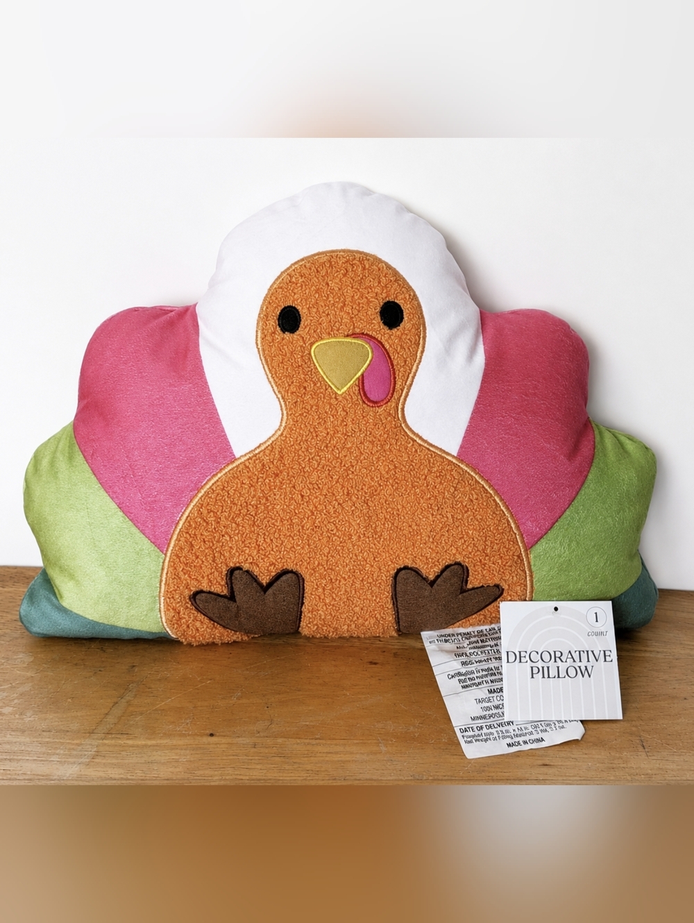 Thanksgiving Turkey Decorative Pillow – Cozy Fall Accent Cushion, T6MIS